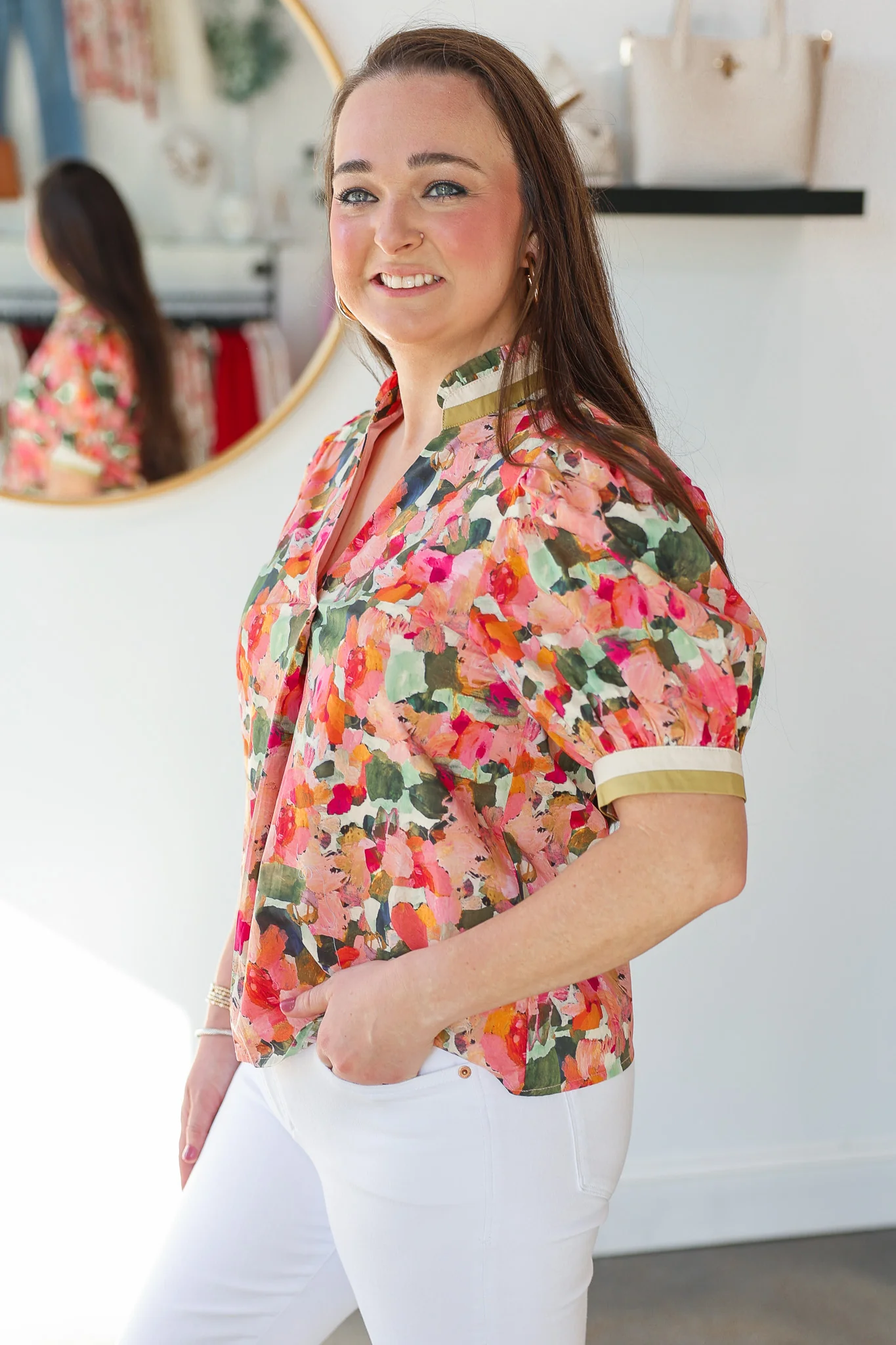 Short Sleeve Printed Top - Image 5