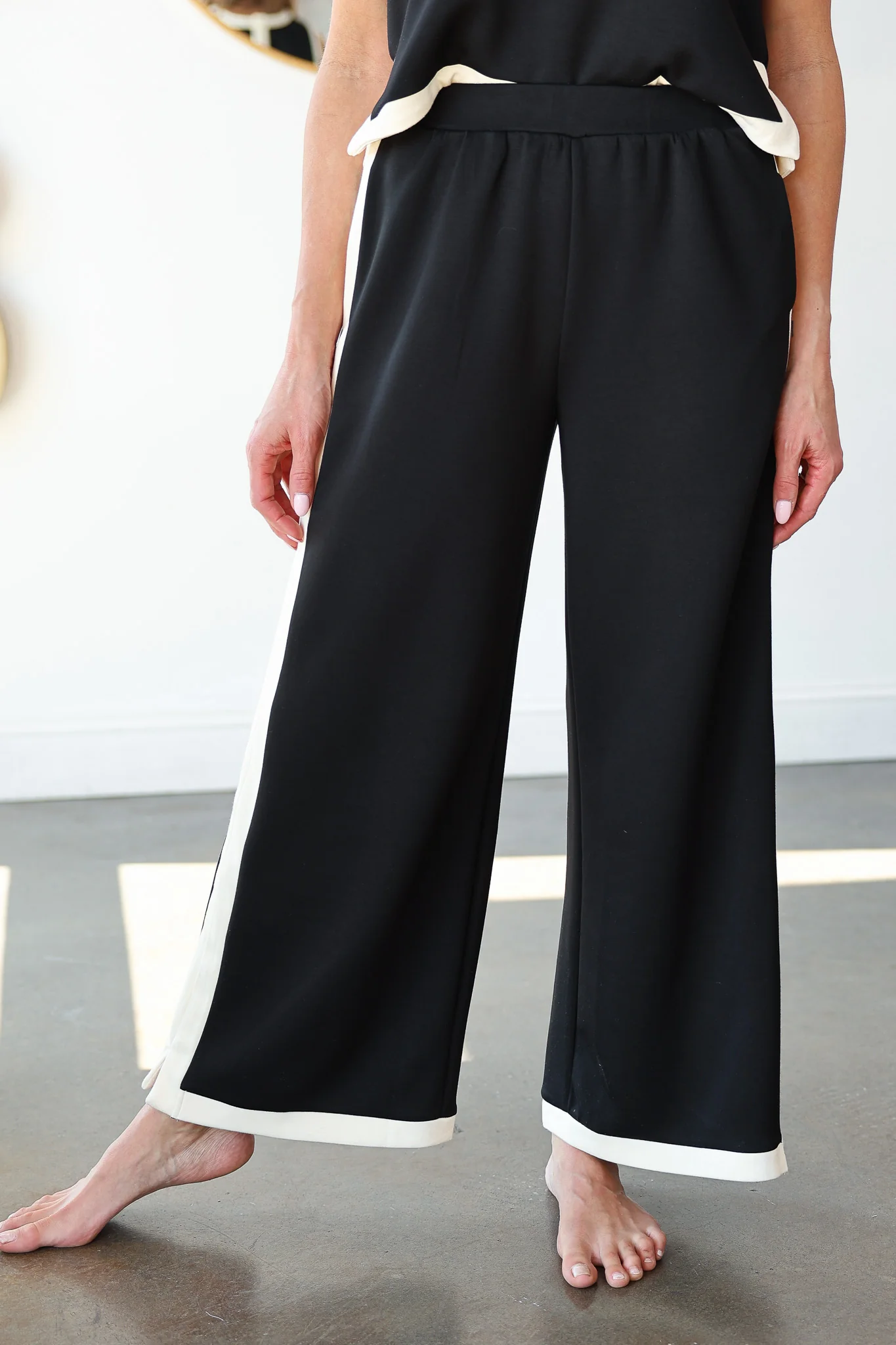 Side Stripe Pants - Black - Image 6