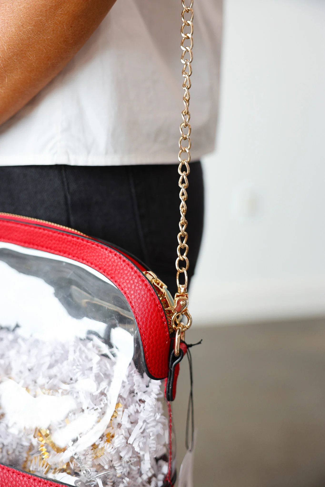 Sienna Clear Stadium Bag - Red - Image 4