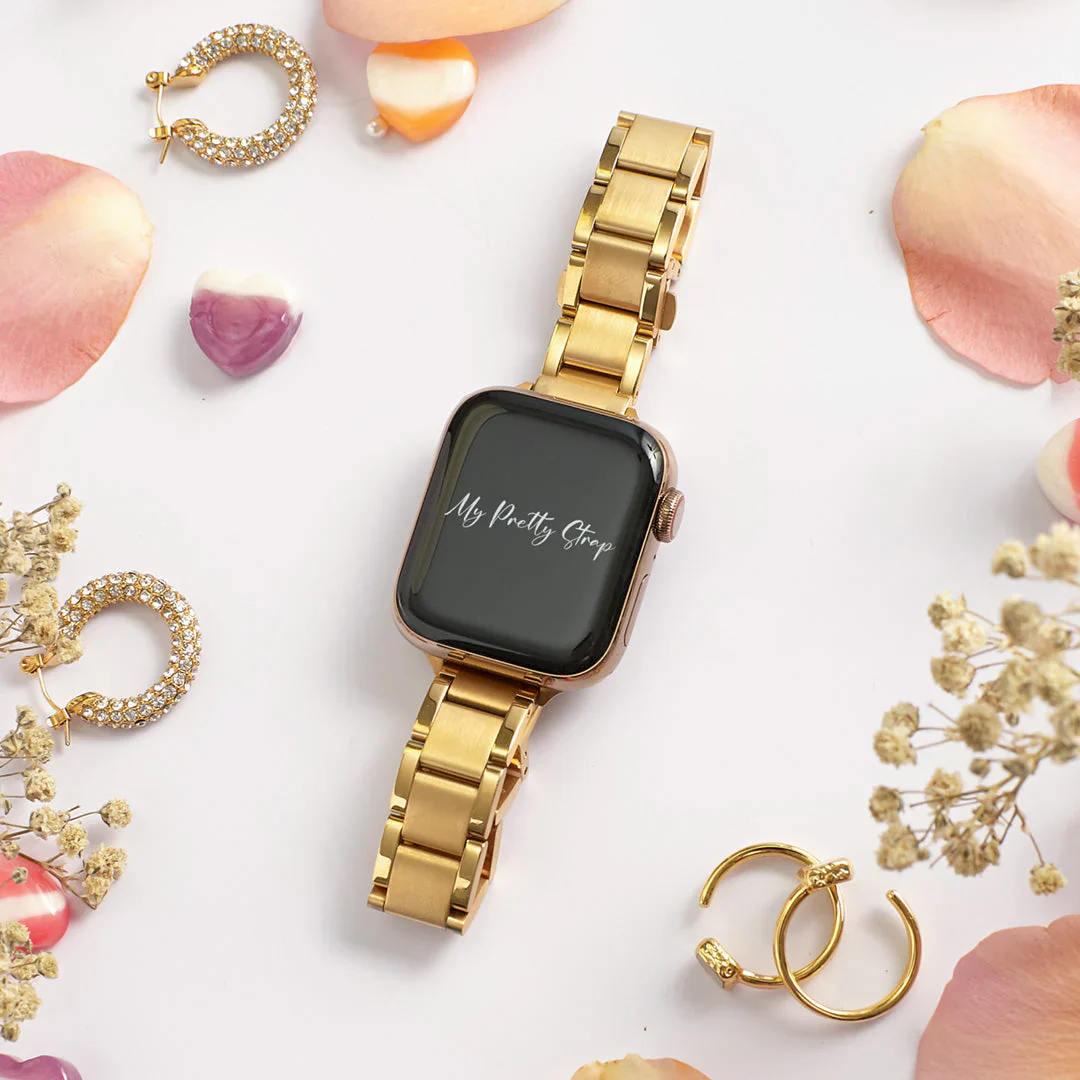 Slim Glazé Apple Watch Strap - Gold - Image 2