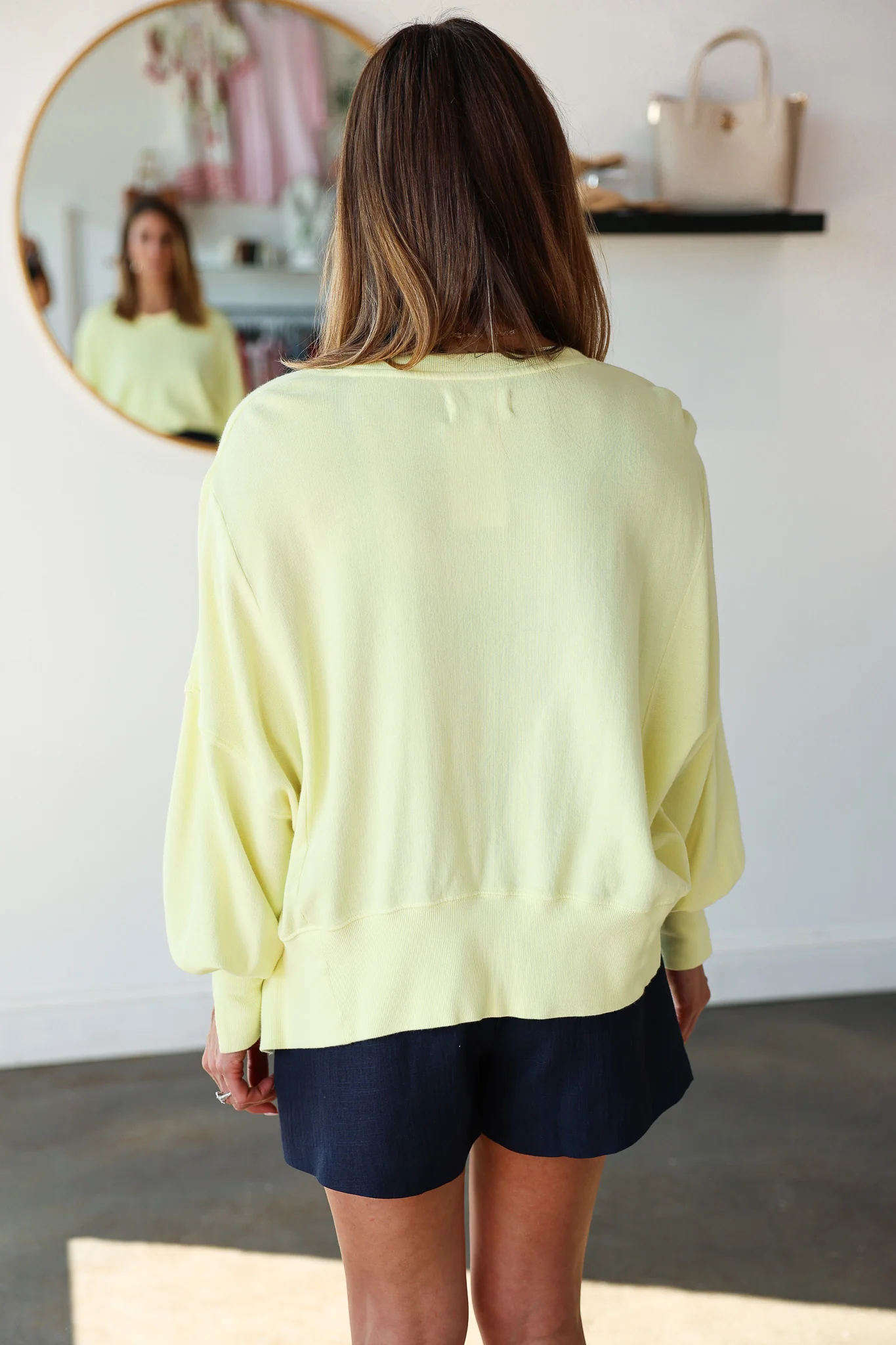Split Hem Sweatshirt - Lemon - Image 7