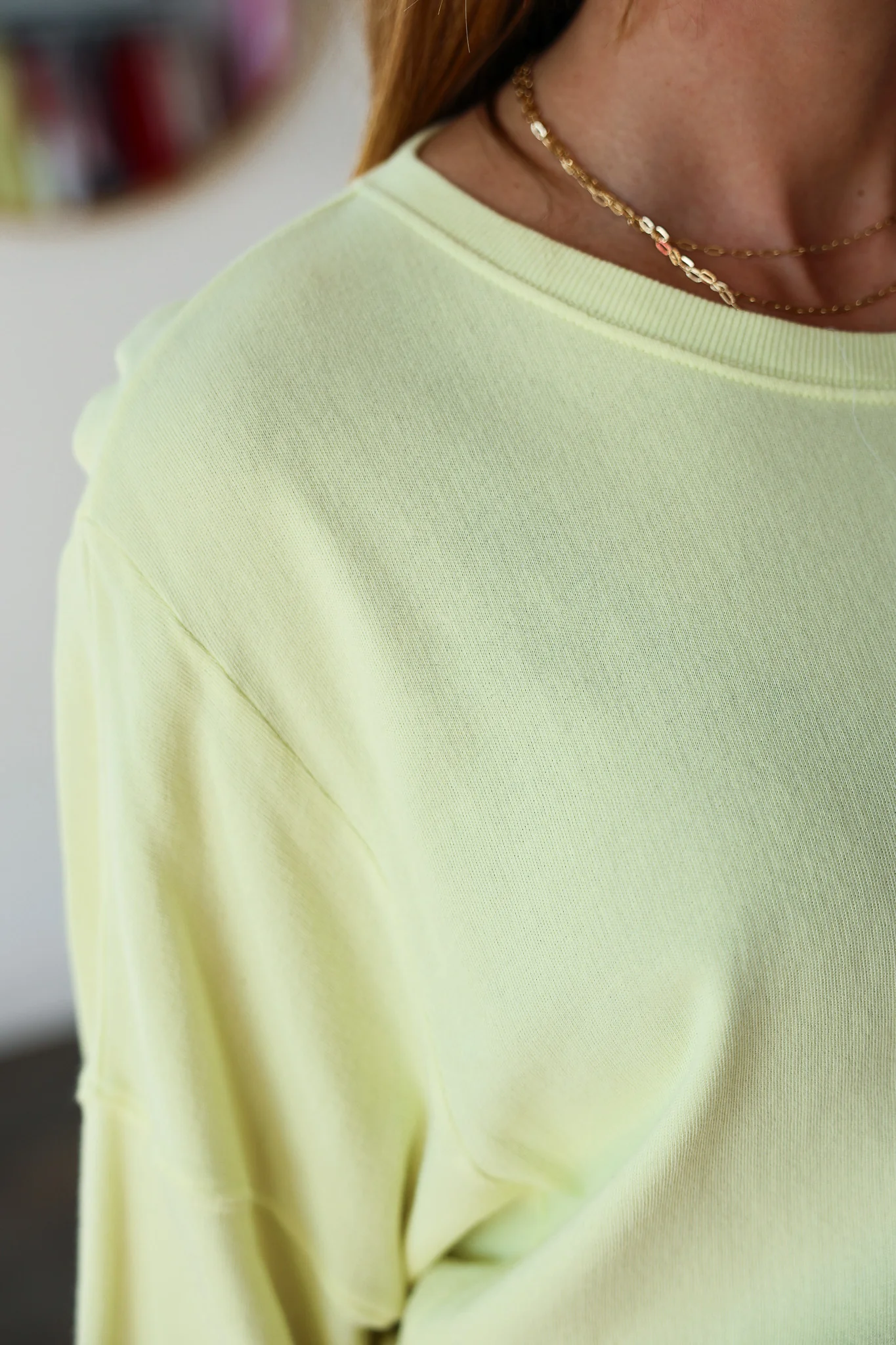 Split Hem Sweatshirt - Lemon - Image 8