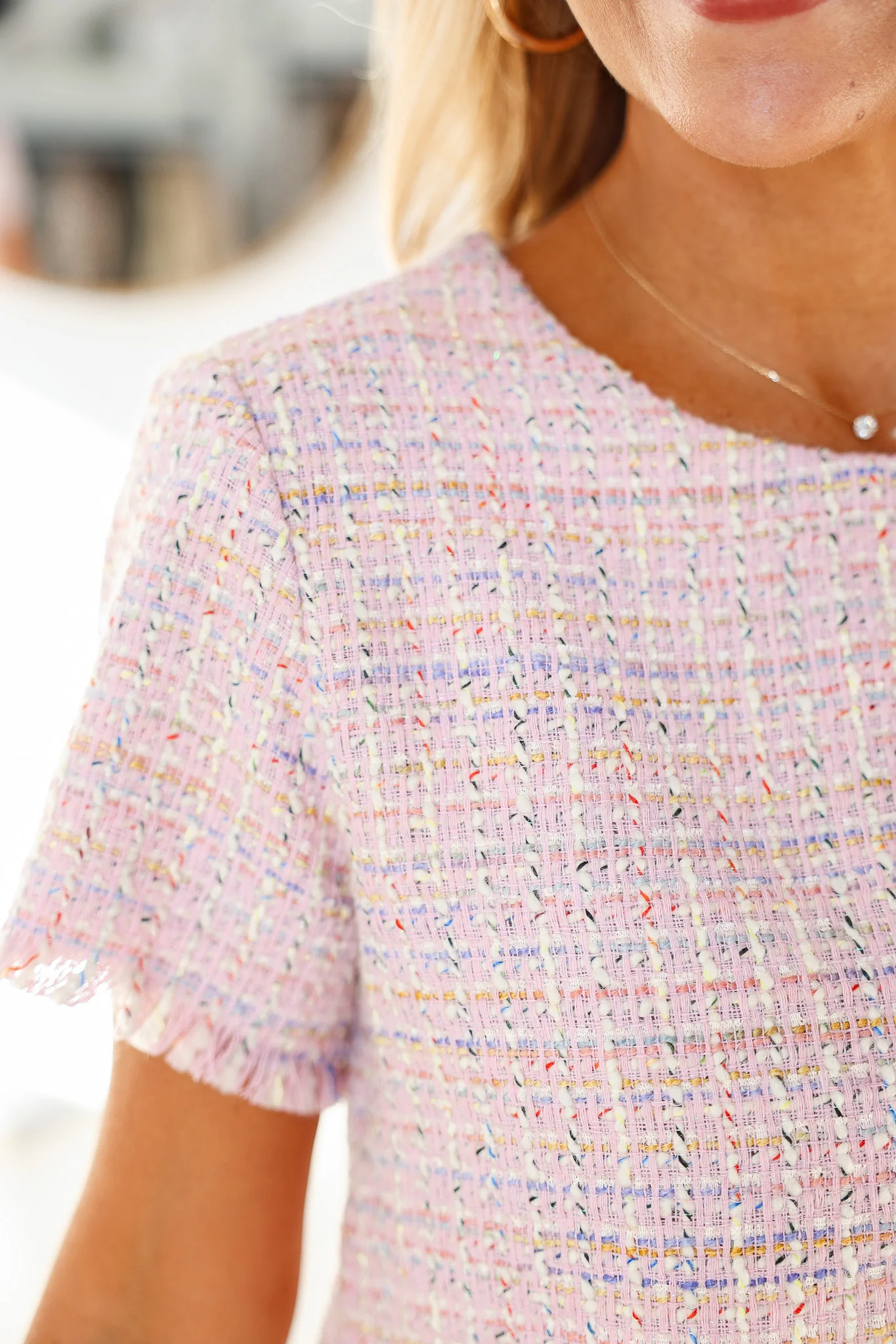 Steve Madden Addie Top - Blush Plaid - Image 7
