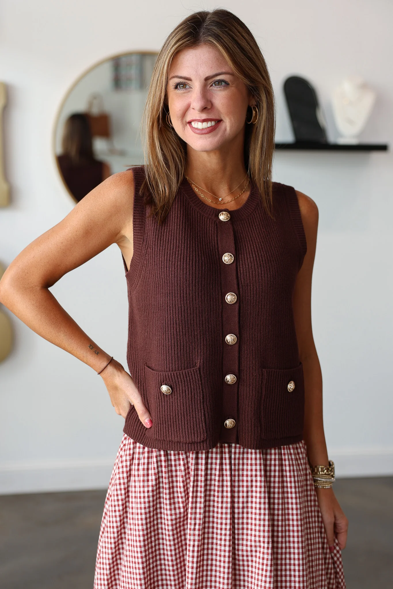 Steve Madden Aliyah Top - Chocolate - Image 2
