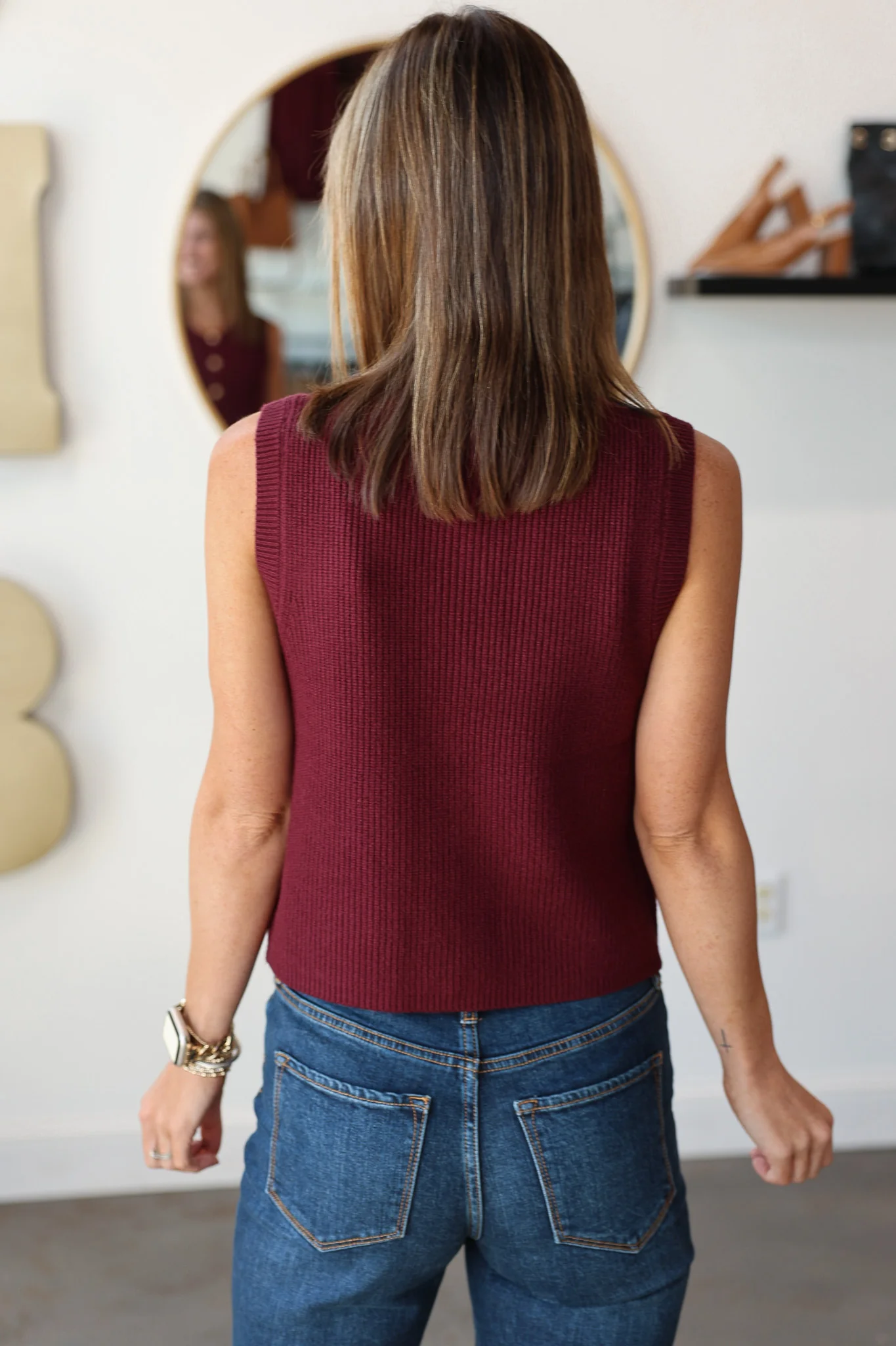 Steve Madden Aliyah Top - Wine - Image 5