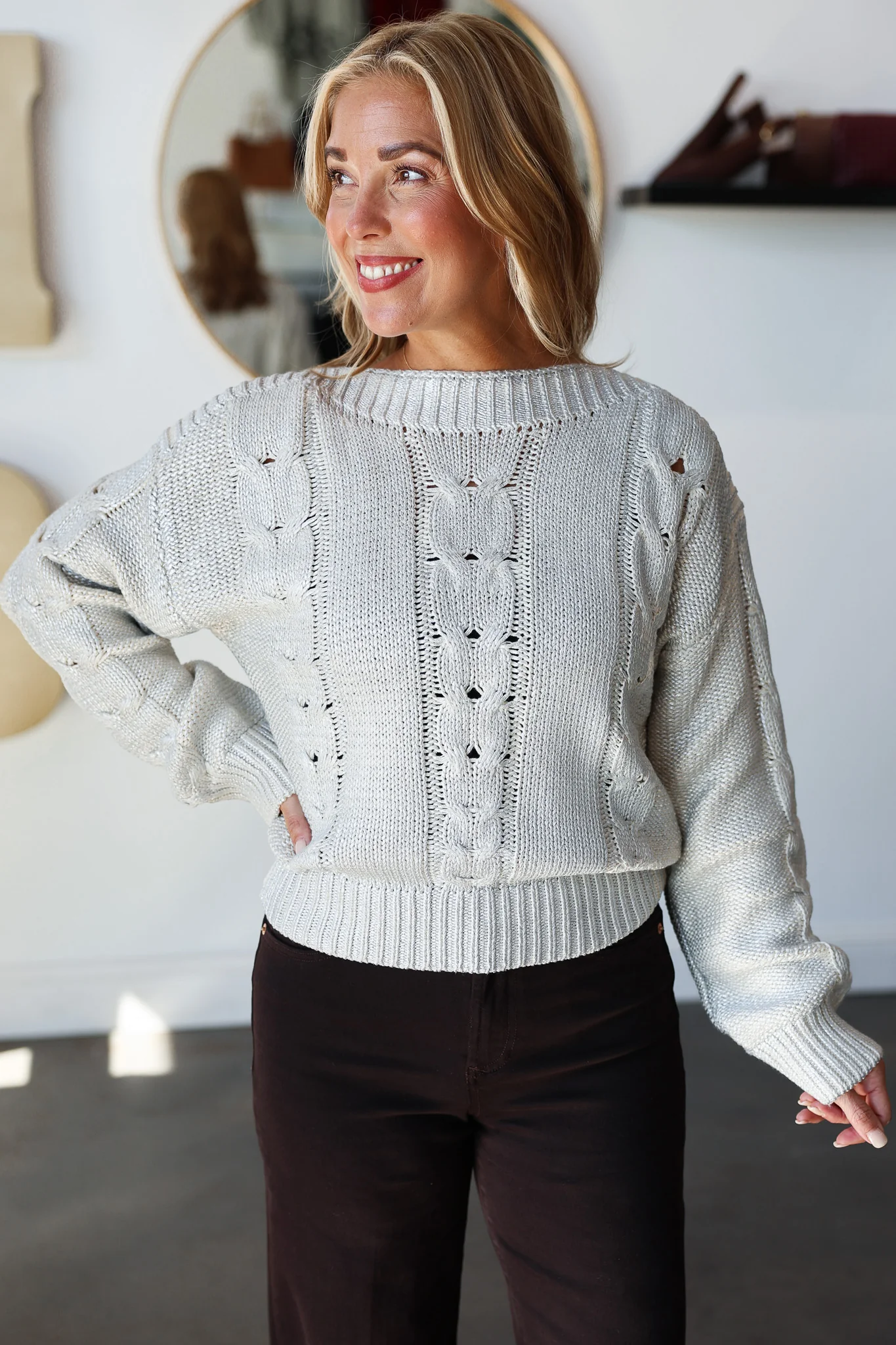 Steve Madden Debbi Sweater - Antique - Image 3