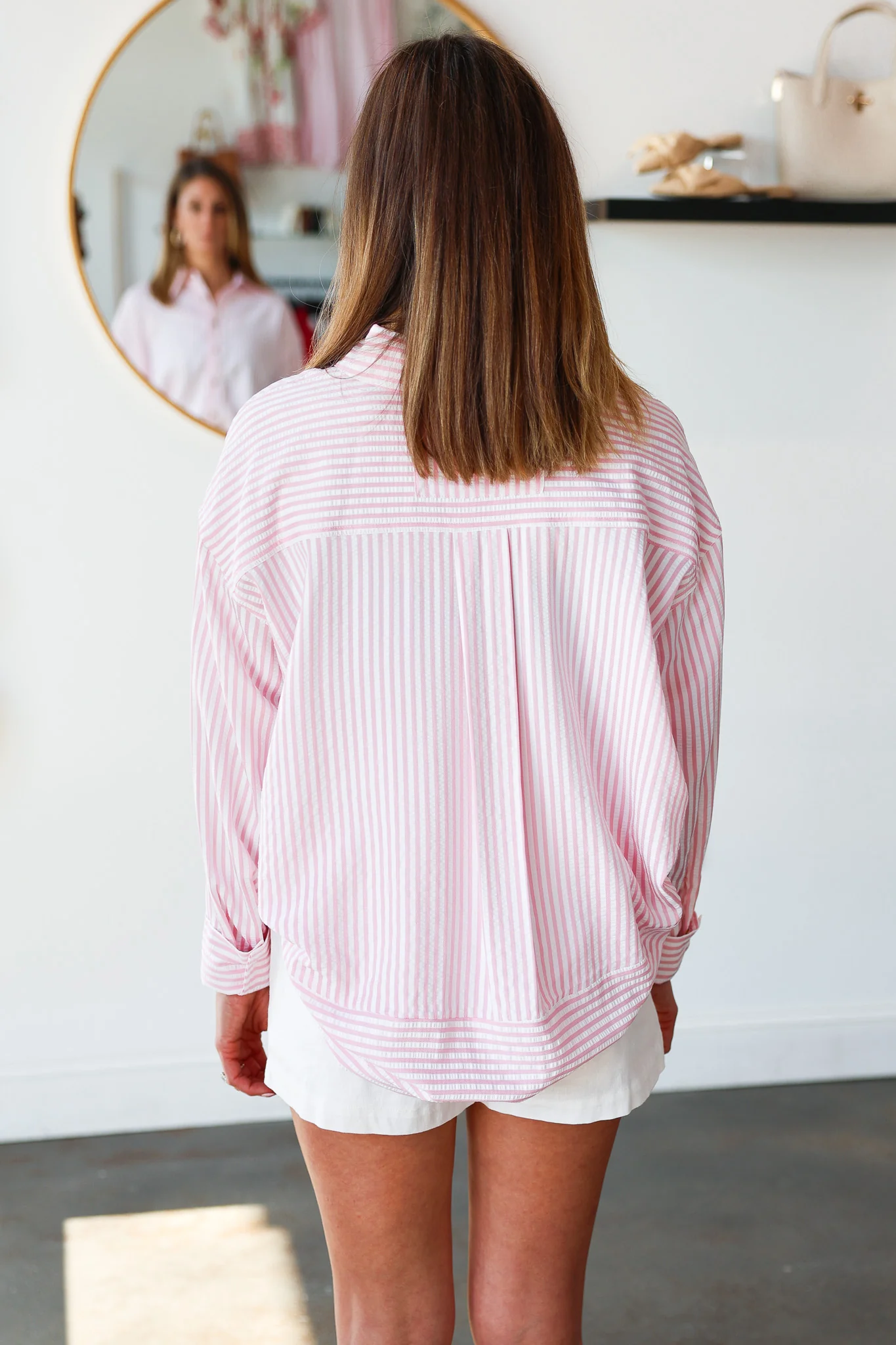 Striped Button Down - Pink - Image 6