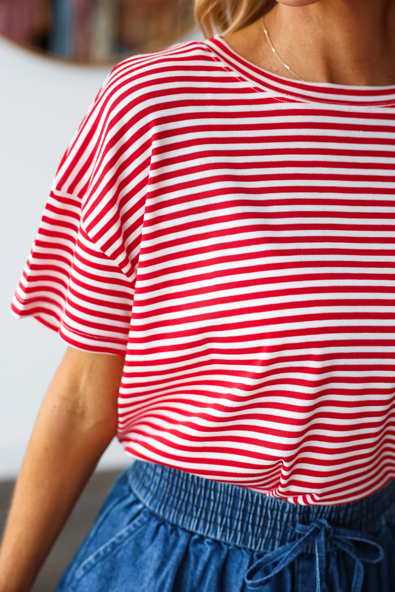 Striped Tee - Red/White - Image 2