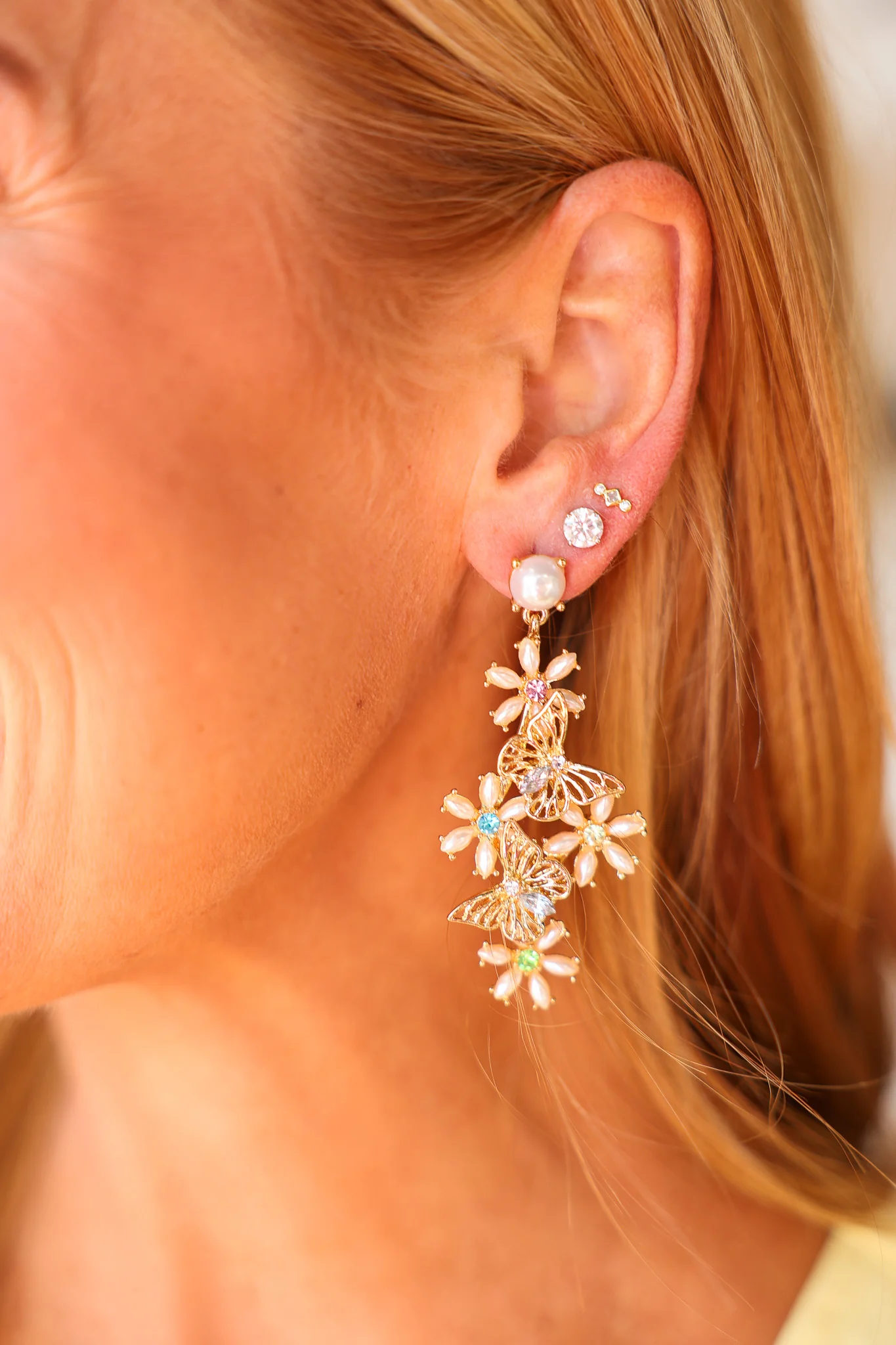 Studded Flower Earrings