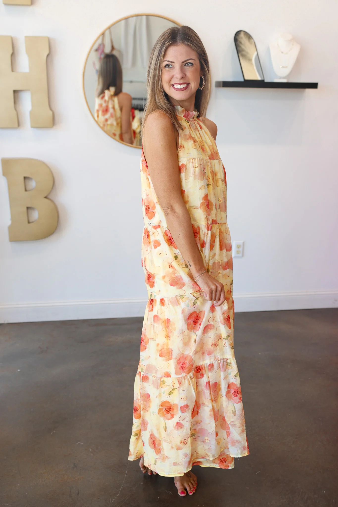 Tie Back Tiered Maxi Dress - Image 5
