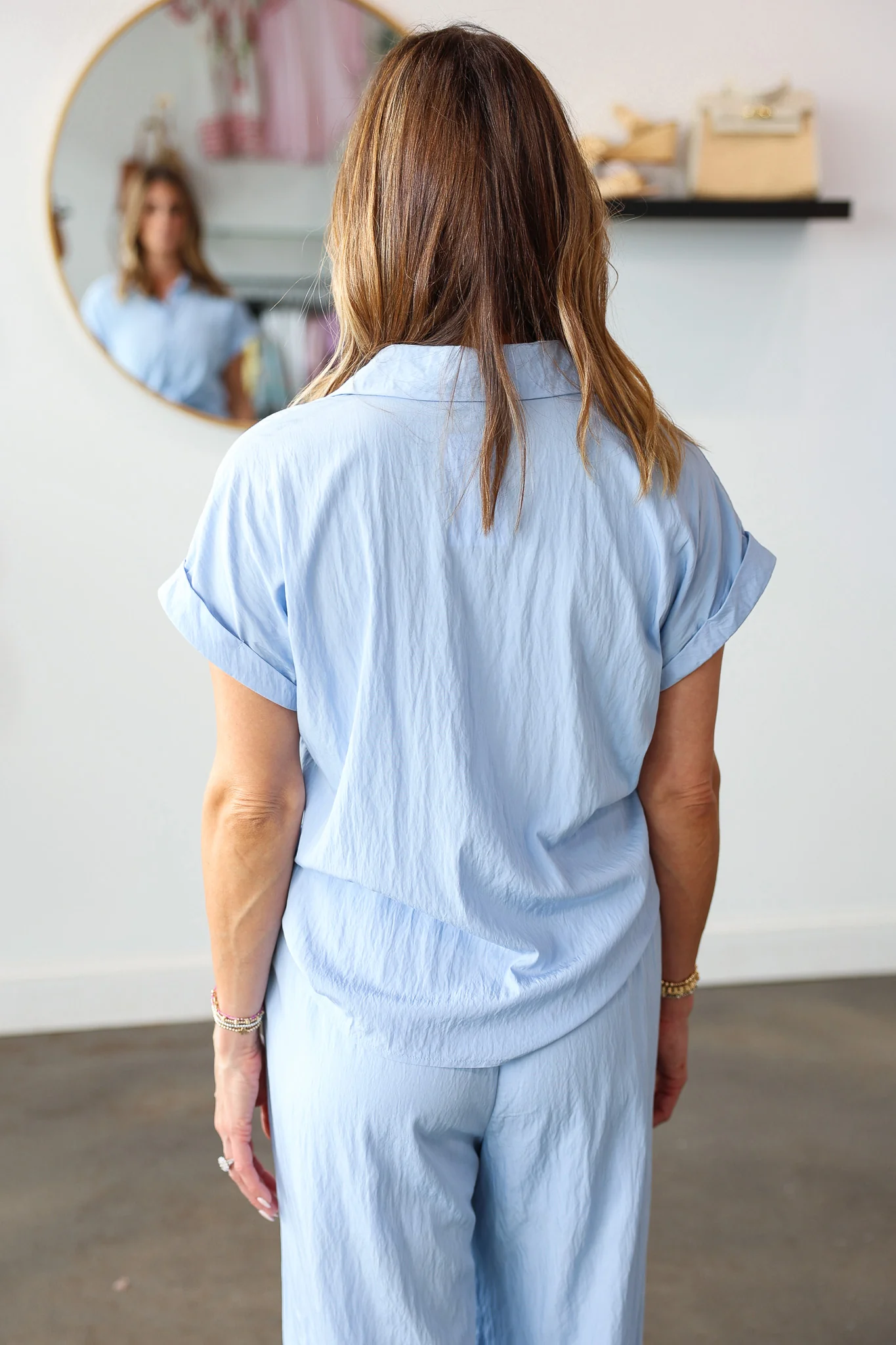 Twist Front Top - Light Blue - Image 5