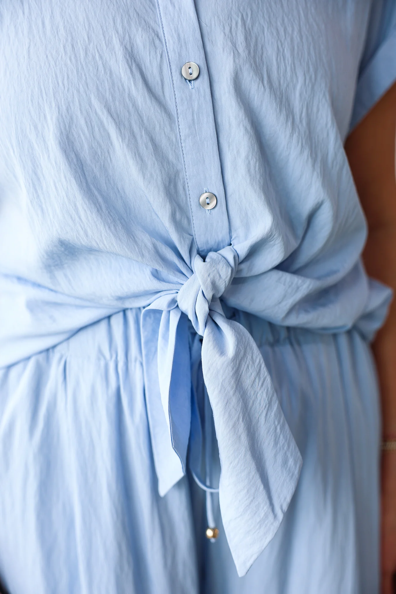 Twist Front Top - Light Blue - Image 7