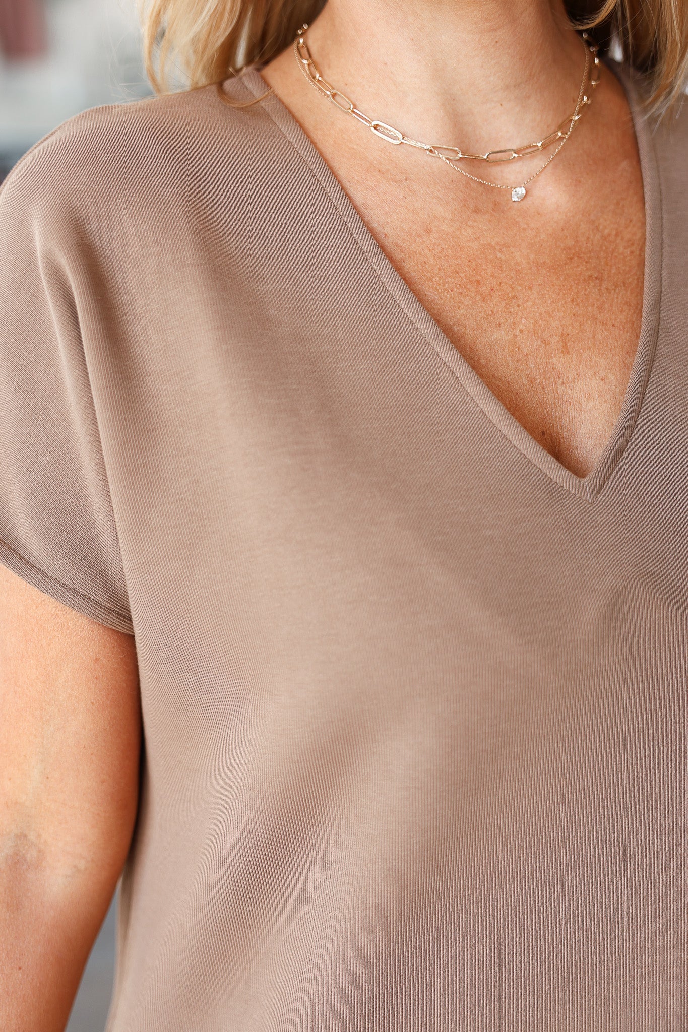 V Neck Maxi Dress - Brown - Image 7
