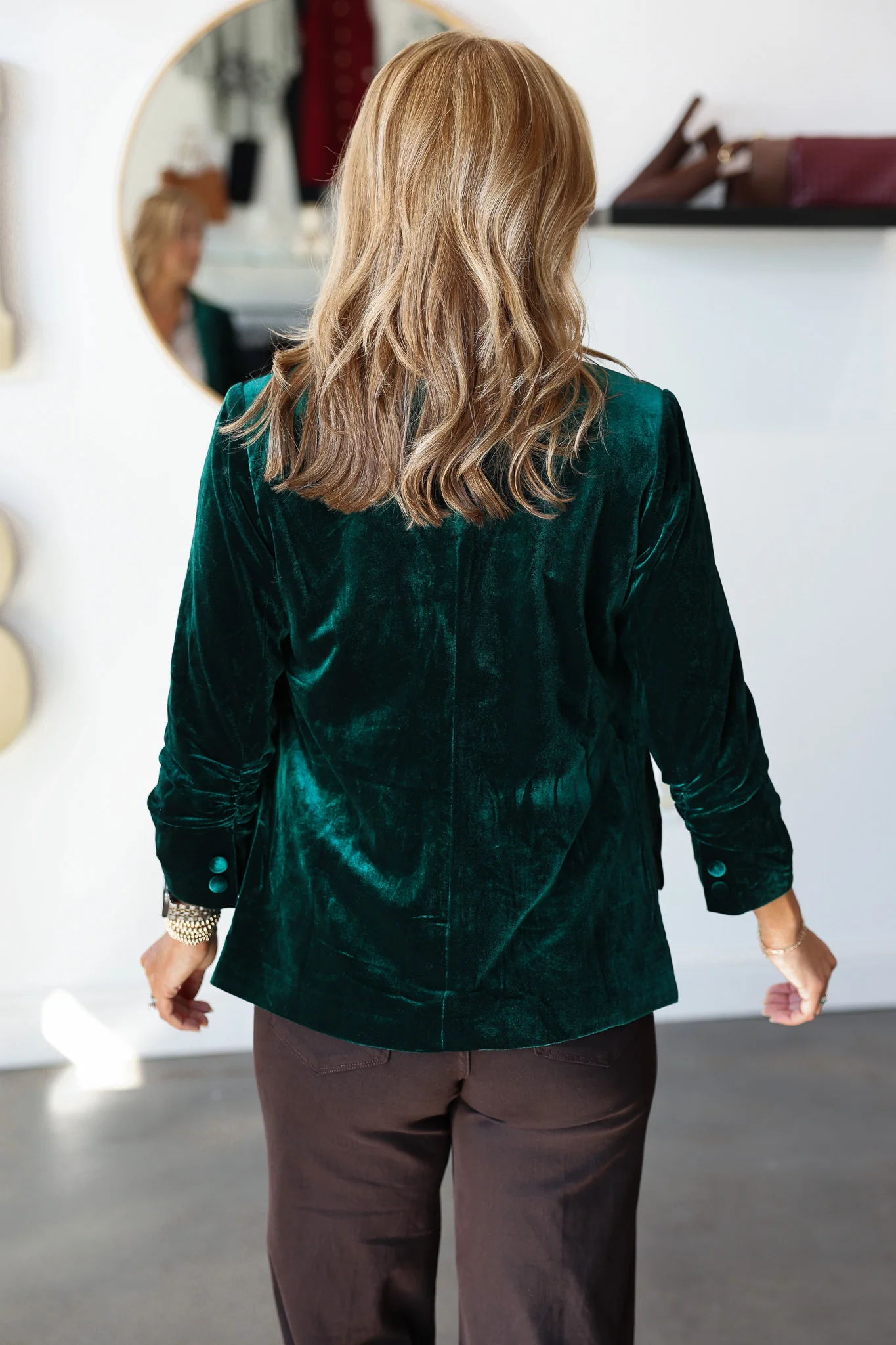 Velvet Blazer - Hunter - Image 6