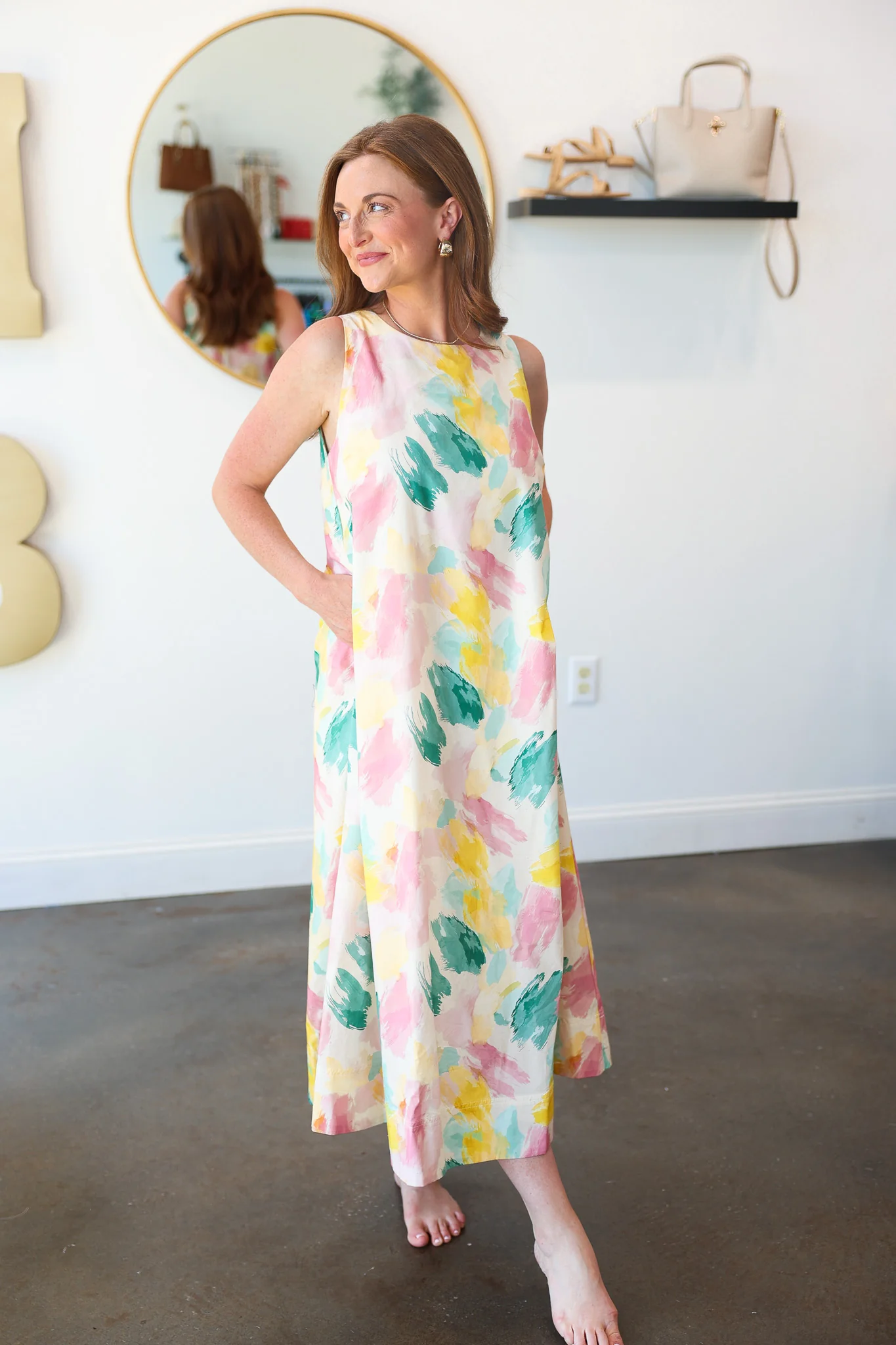 Watercolor Midi Dress - Image 6
