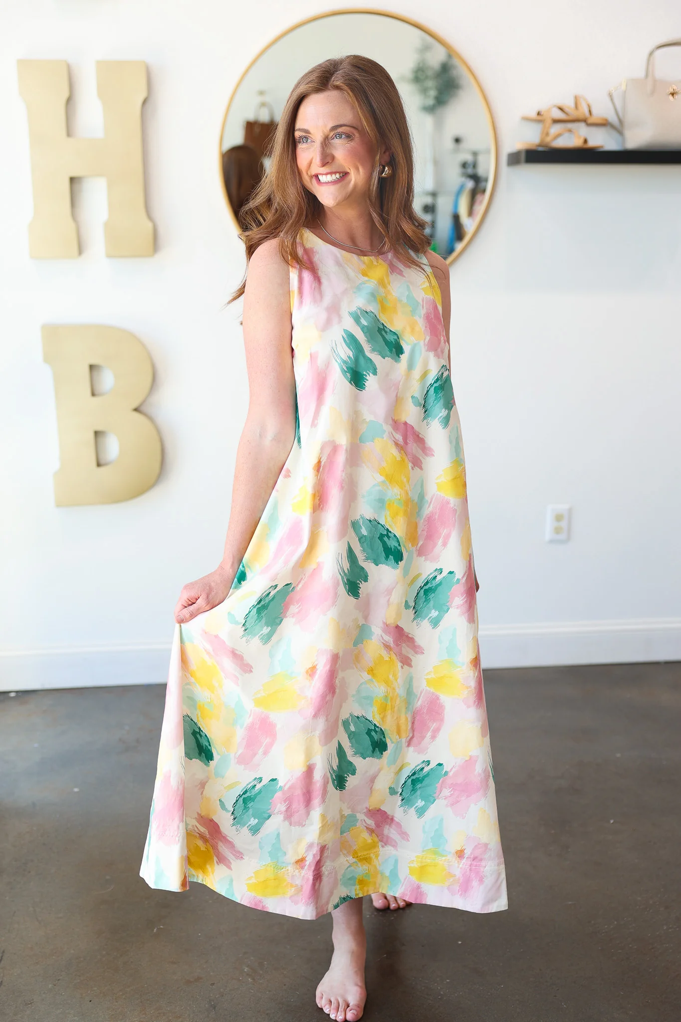 Watercolor Midi Dress - Image 7
