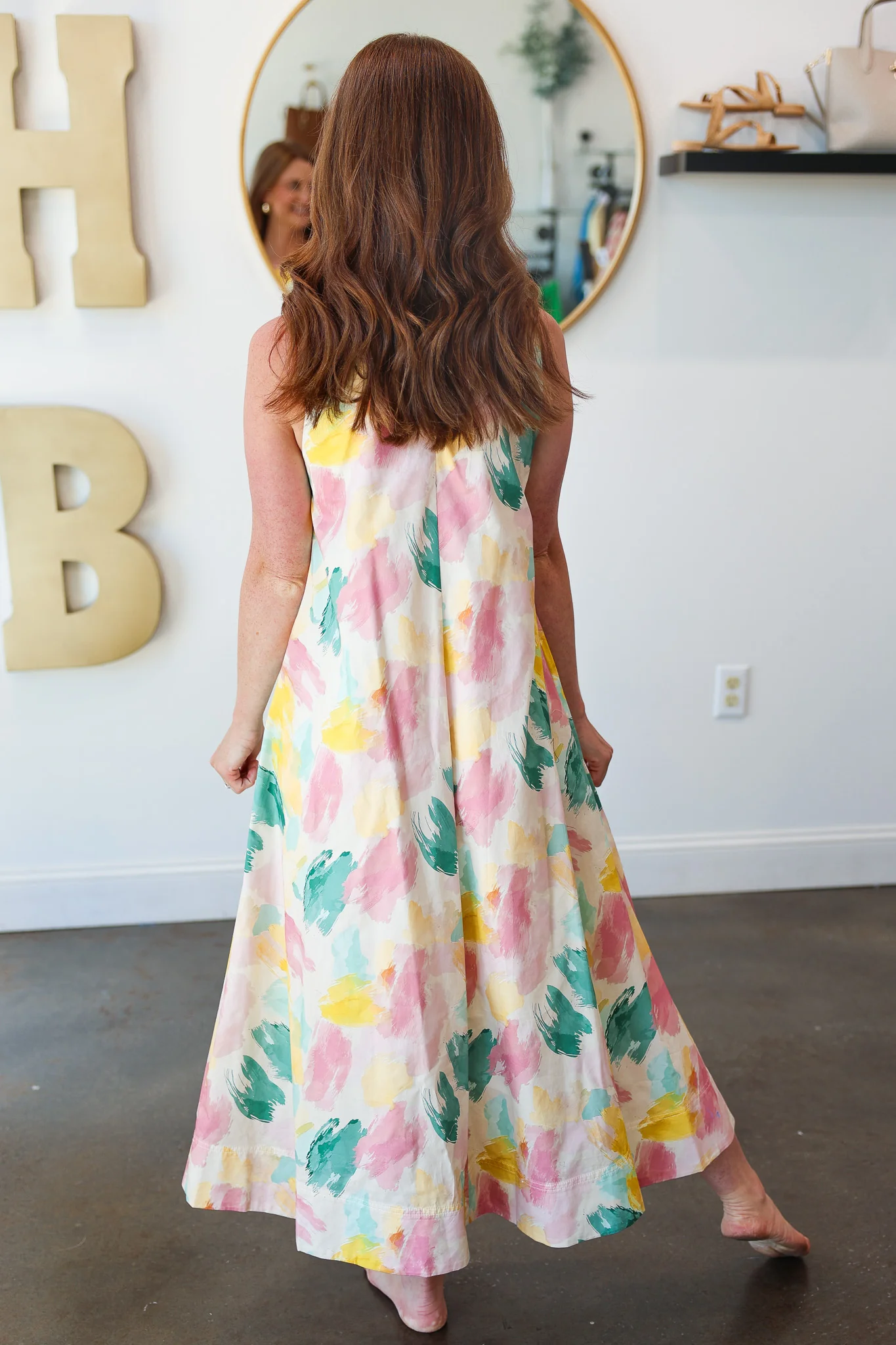 Watercolor Midi Dress - Image 9