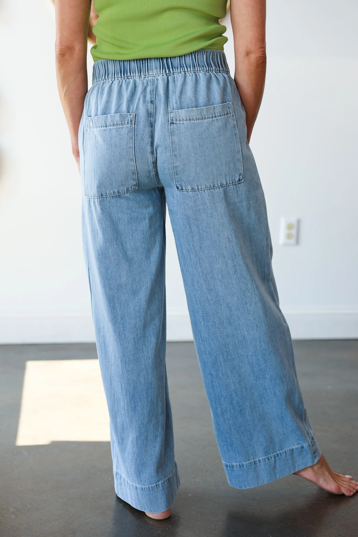 Wide Leg Denim Pants - Image 6