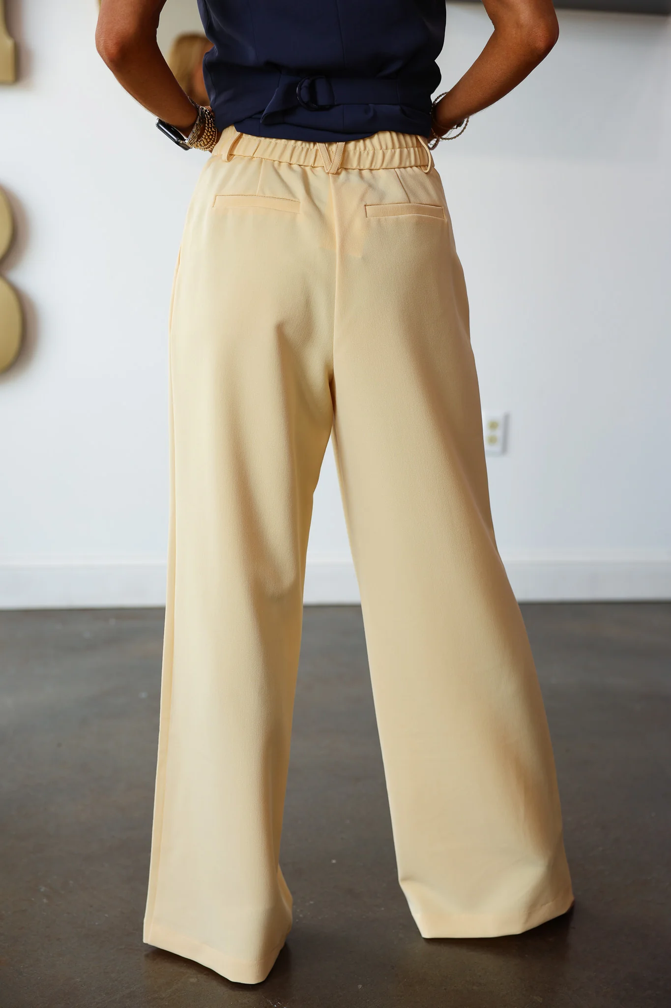 Wide Leg Pants - Yellow - Image 4
